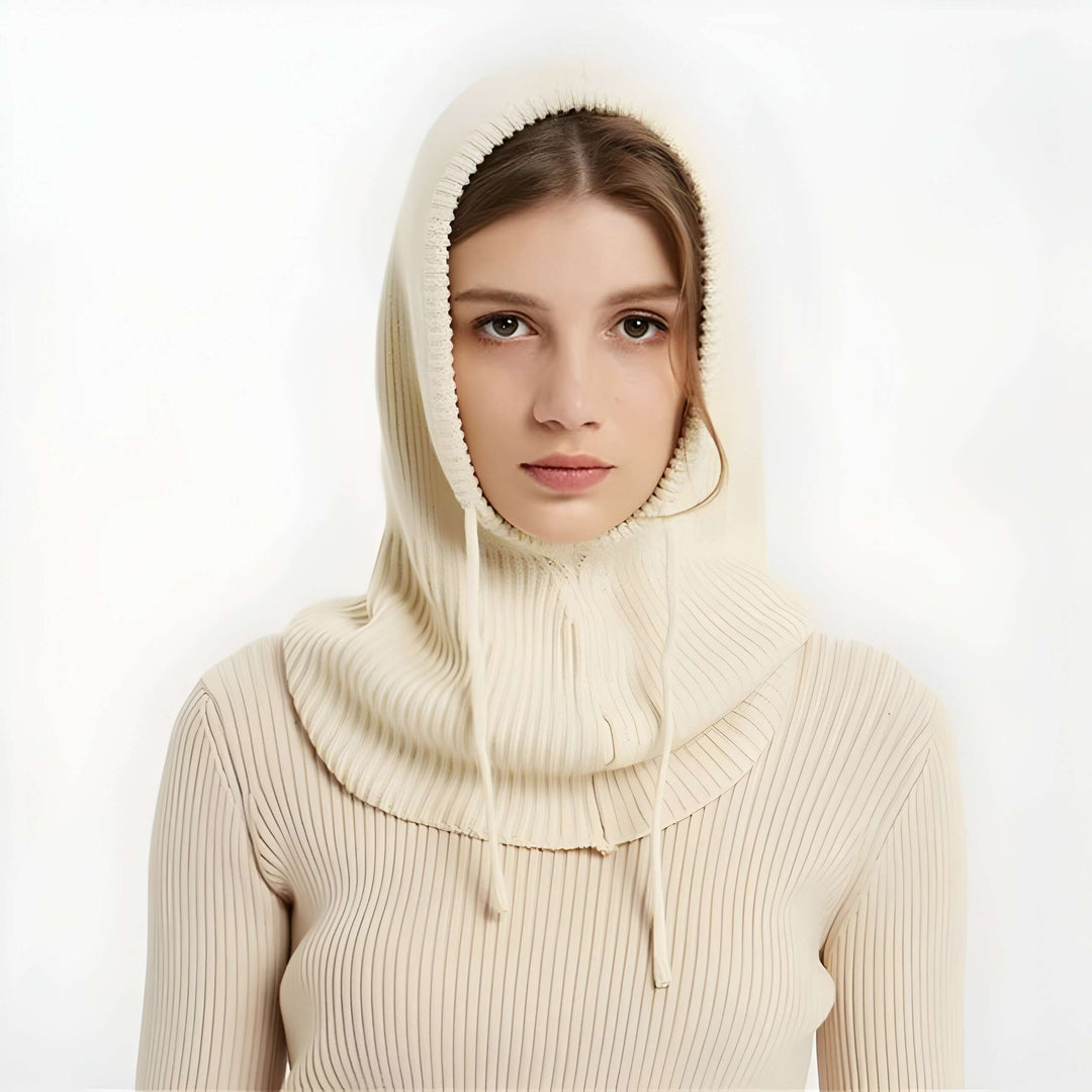 Colverro™ Cashmere-Feel Knit Hood Hat with Adjustable Drawstring