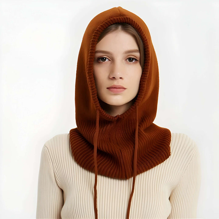Colverro™ Cashmere-Feel Knit Hood Hat with Adjustable Drawstring
