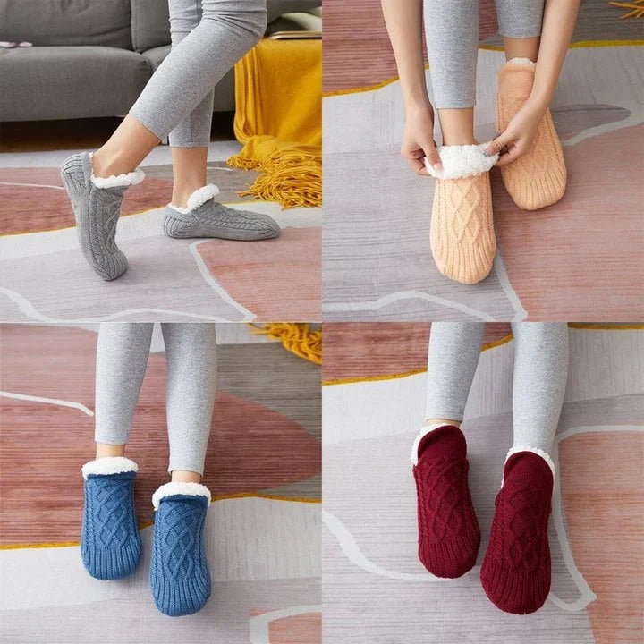 Colverro™ Fleece-Lined Thermal Socks with Silicone Non-Slip Grips