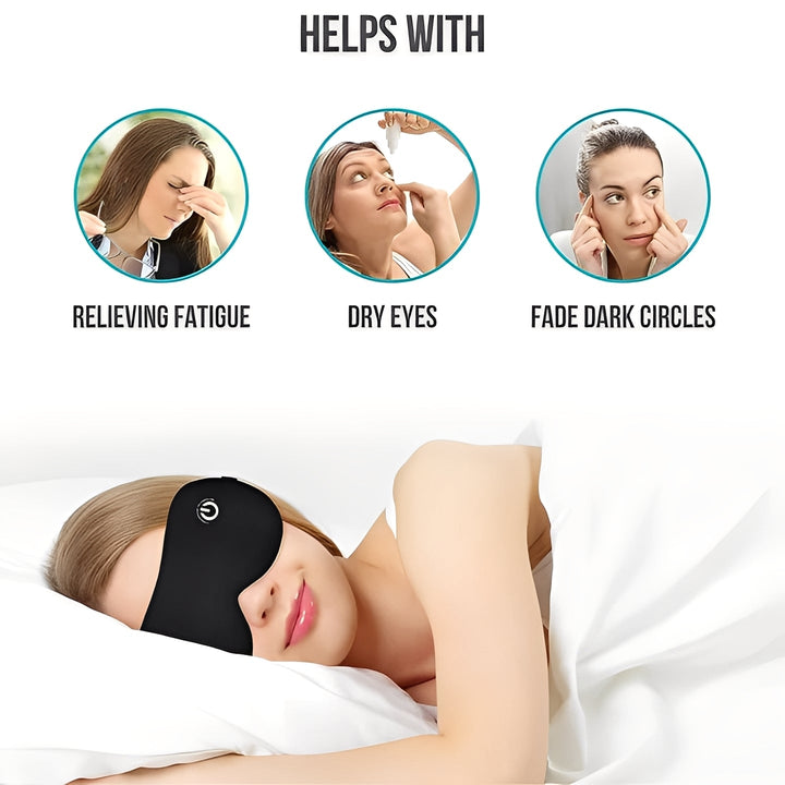 Colverro™ Cordless Heated Eye Mask with Silk Cover and Gentle Vibration