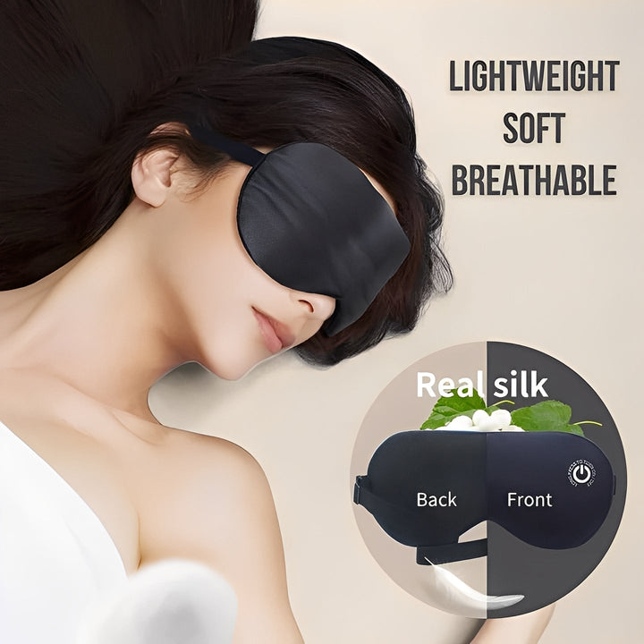 Colverro™ Cordless Heated Eye Mask with Silk Cover and Gentle Vibration