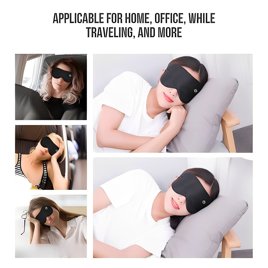 Colverro™ Cordless Heated Eye Mask with Silk Cover and Gentle Vibration