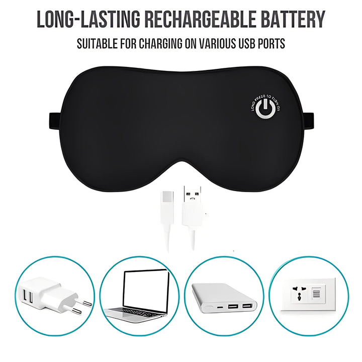 Colverro™ Cordless Heated Eye Mask with Silk Cover and Gentle Vibration