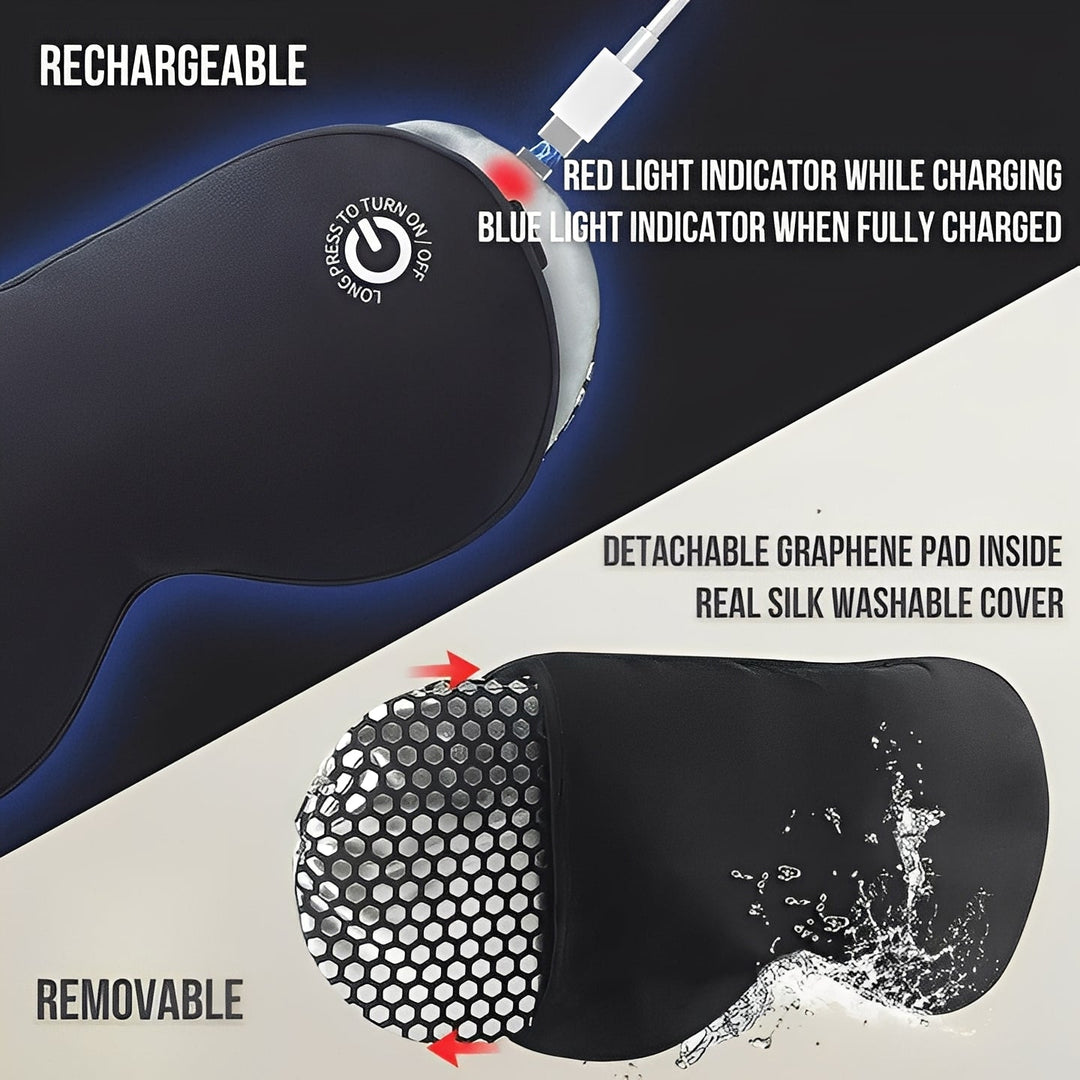 Colverro™ Cordless Heated Eye Mask with Silk Cover and Gentle Vibration