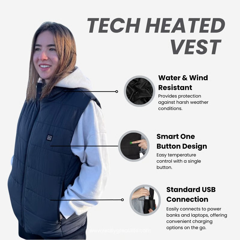 Colverro™ Lightweight Heated Vest, Warm in 60 Seconds, 3 Settings
