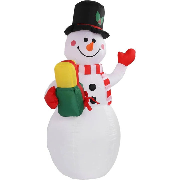 Colverro™ 5 ft Inflatable Snowman with Rotating LED Lights
