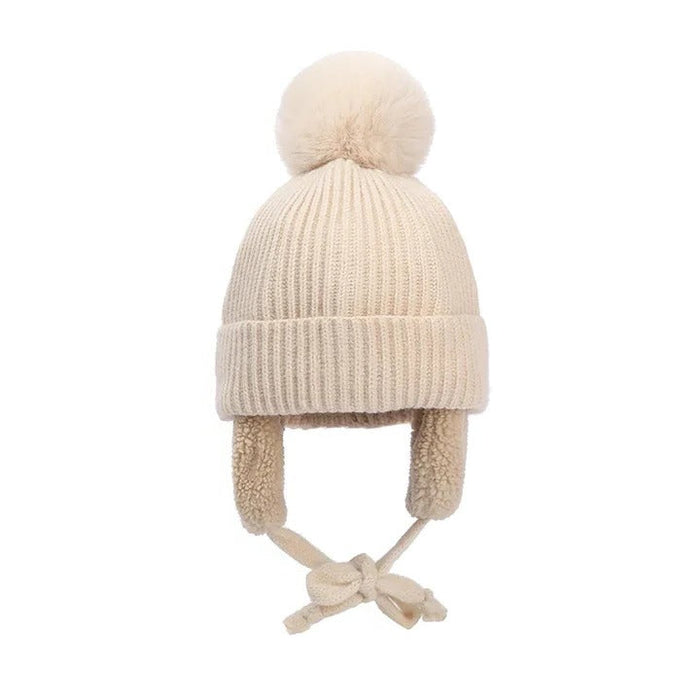 Colverro™ Kids' Fleece-Lined Knit Beanie with Earflaps and Chin Strap
