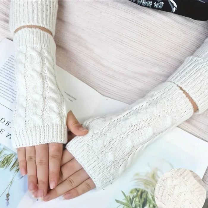 Colverro™ Women's Fleece Lined Fingerless Gloves with Extended Cuff
