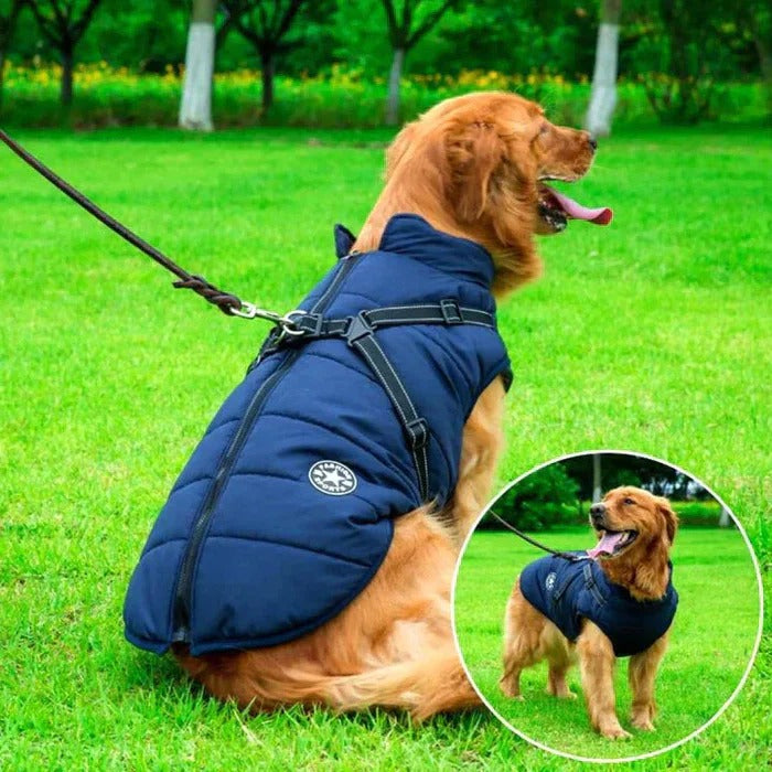 Colverro™ Waterproof Winter Dog Jacket with Sherpa Lining and Harness