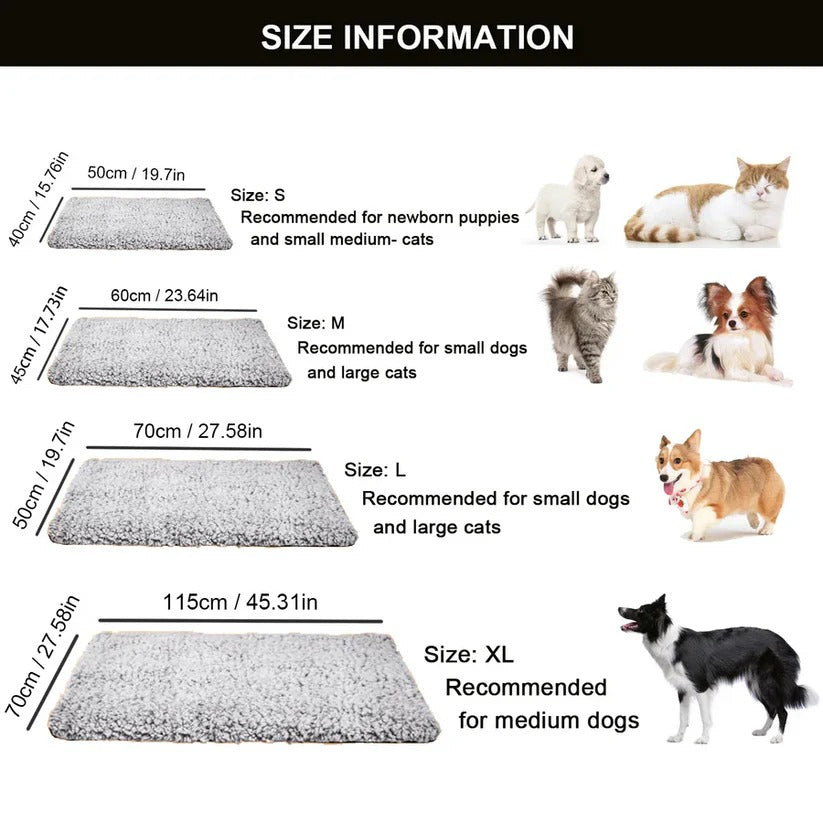 Colverro™ Self-Warming Pet Blanket for Cats and Dogs, No Power Needed