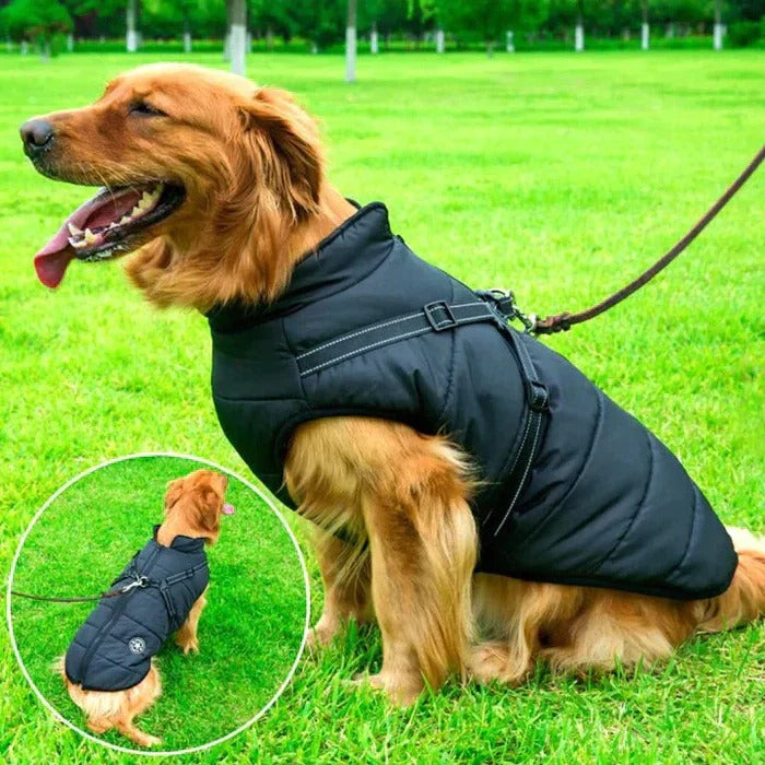 Colverro™ Waterproof Winter Dog Jacket with Sherpa Lining and Harness