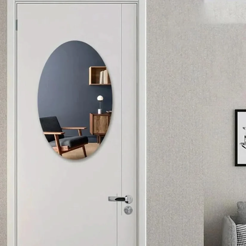 Colverro™ Self-Adhesive Oval Mirror in Shatterproof Acrylic, No Drilling