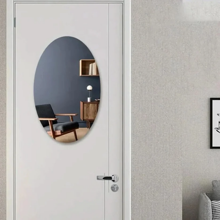Colverro™ Self-Adhesive Oval Mirror in Shatterproof Acrylic, No Drilling