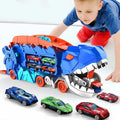 Colverro™ 2-in-1 Dinosaur Transporter Truck with Racing Tracks and 8 Cars
