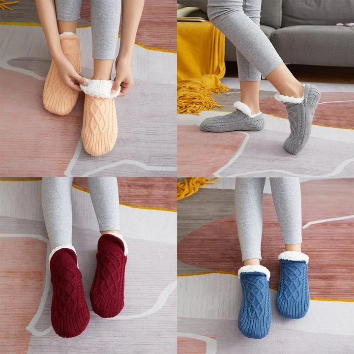 Colverro™ Fleece Non-Slip Thermal Socks with Silicone Grip Sole