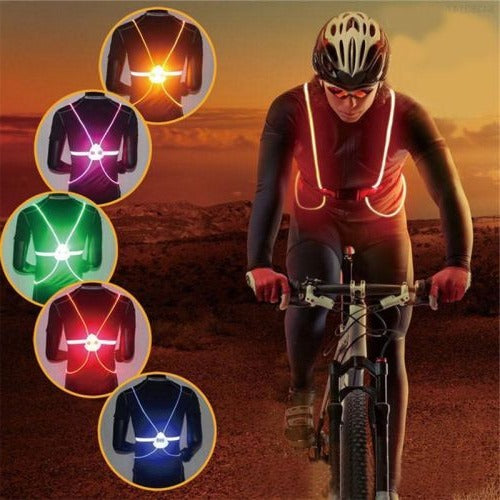 Colverro™ LED Reflective Night Vest with 360° Visibility and 3 Light Modes
