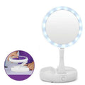 Colverro™ Foldable LED Vanity Mirror with 10x Magnification and 3 Light Modes