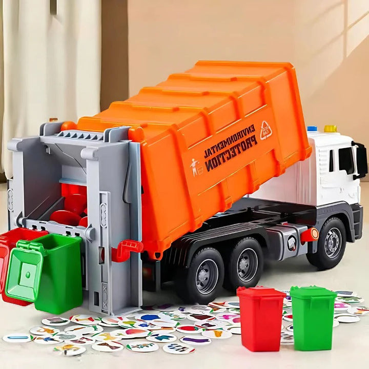 Colverro™ Interactive Garbage Truck Toy with Lights, Sounds and Trash Can