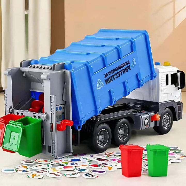 Colverro™ Interactive Garbage Truck Toy with Lights, Sounds and Trash Can