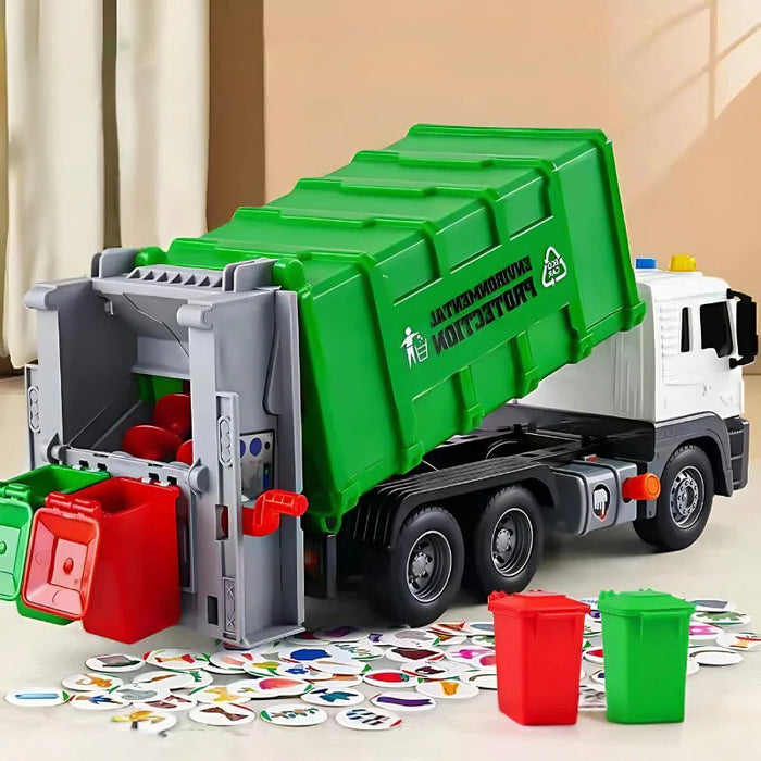 Colverro™ Interactive Garbage Truck Toy with Lights, Sounds and Trash Can