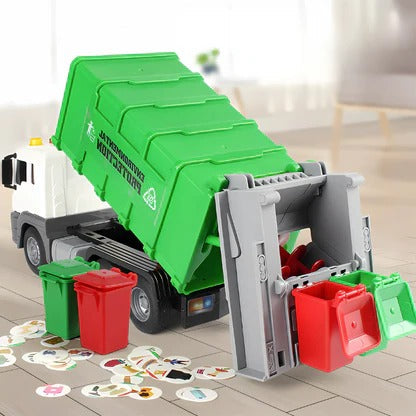 Colverro™ Interactive Garbage Truck Toy with Lights, Sounds and Trash Can