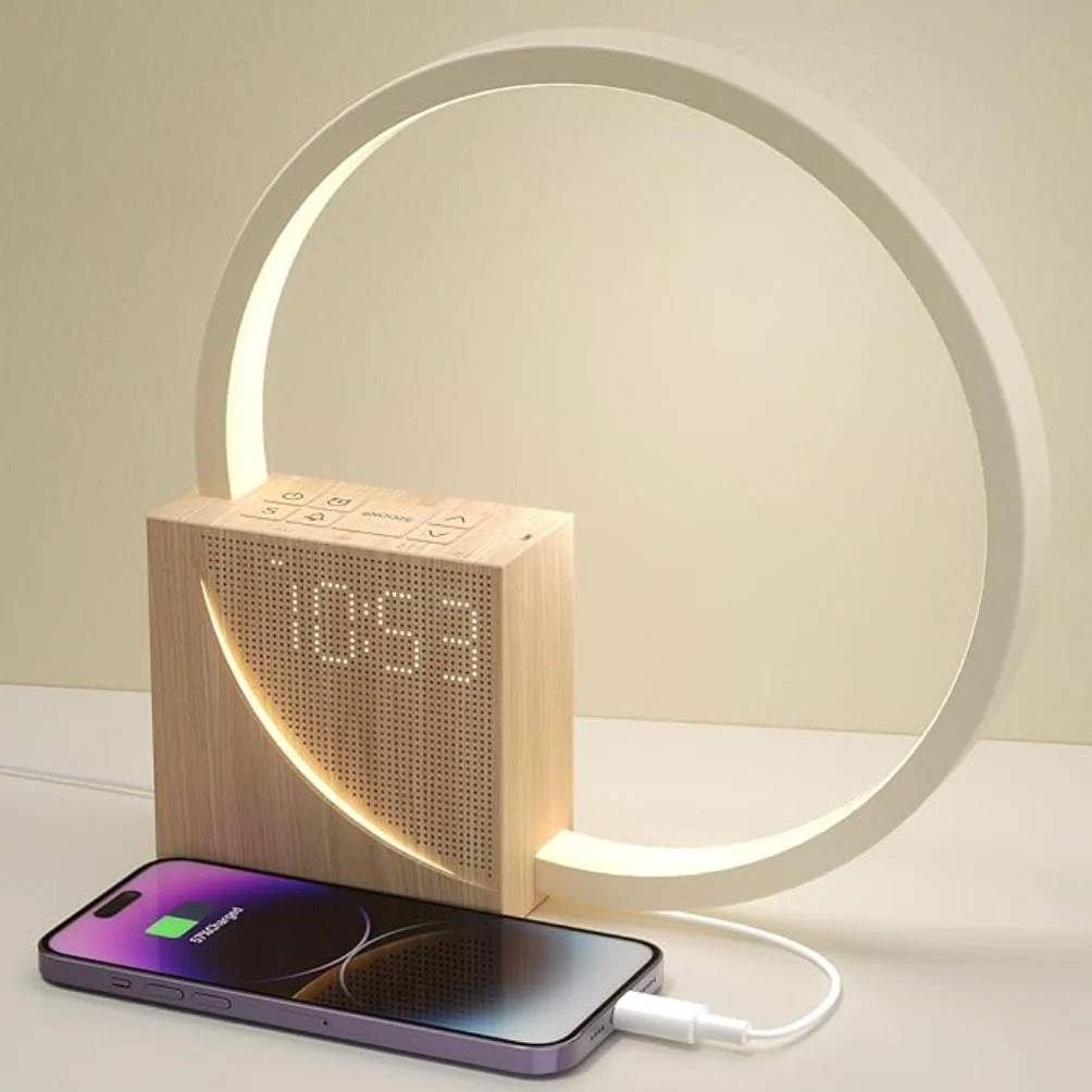 Colverro™ Scandi Sunrise Alarm Clock with FM Radio and USB Charging