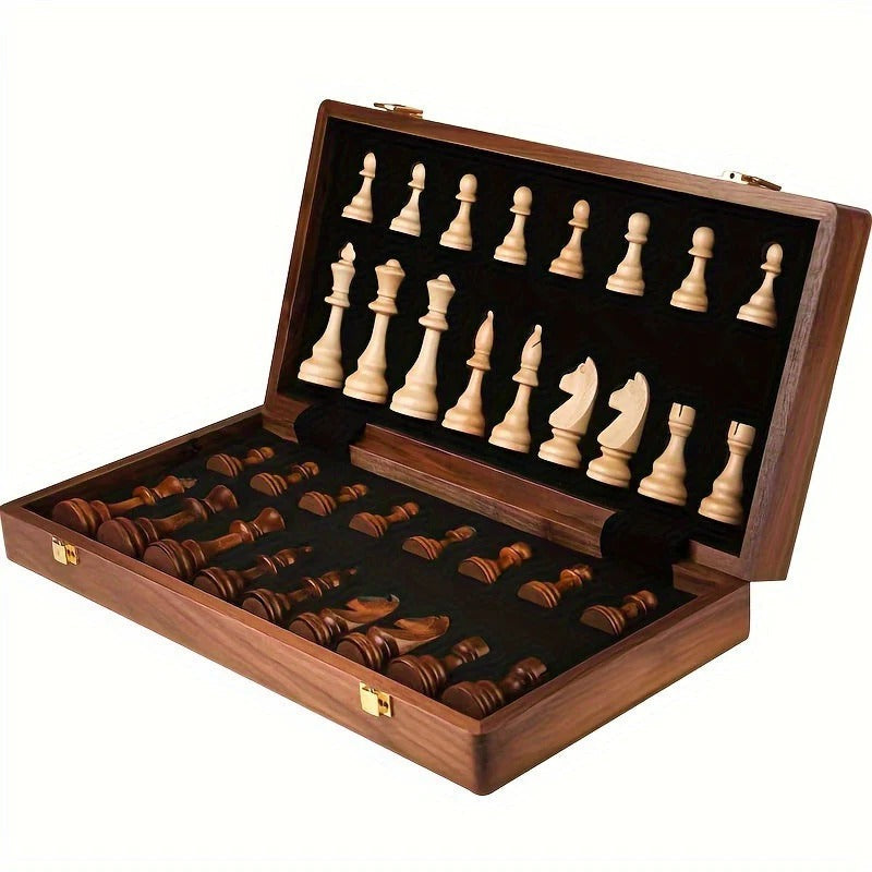 Colverro™ Wooden Chess Set with 34 Pieces Including Two Extra Figures