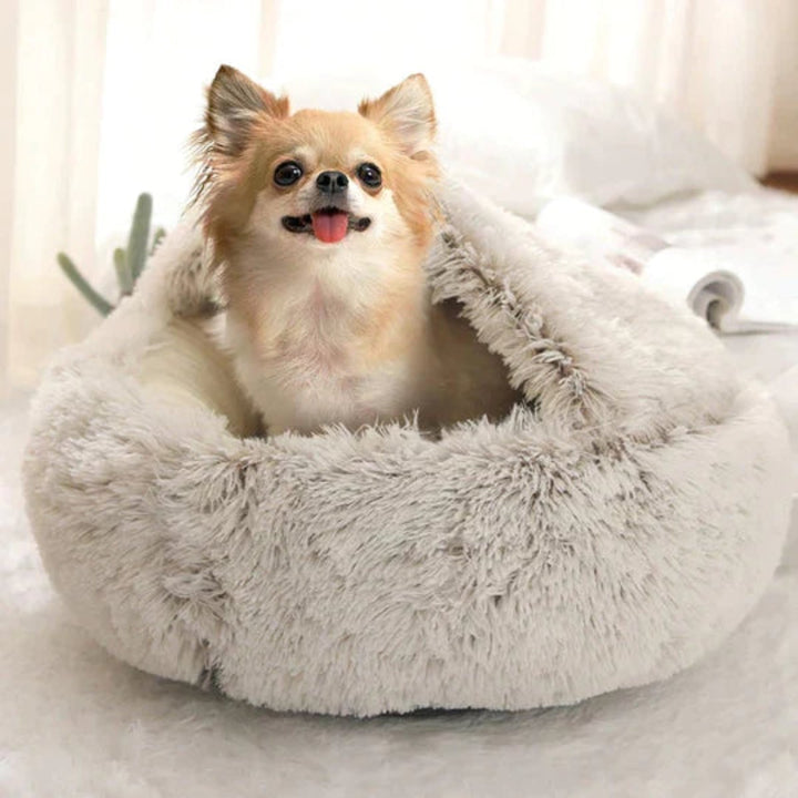 Colverro™ Calming Cave Dog Bed with Cozy Covered Nest Design