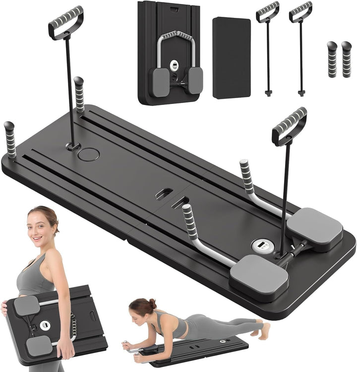 Colverro™ Foldable Pilates Reformer Board with Bands and Timer