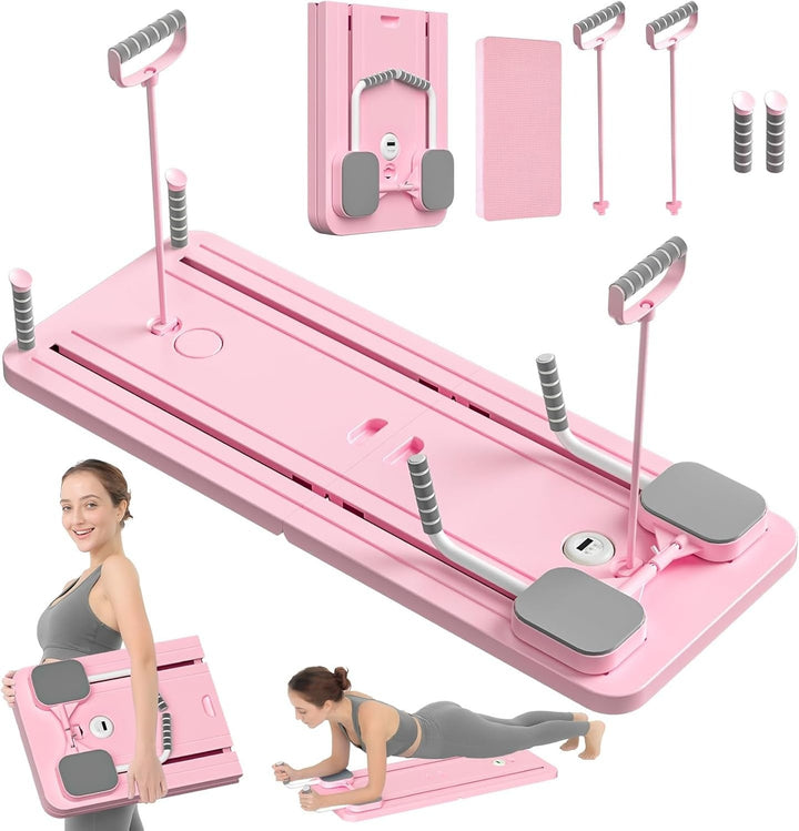 Colverro™ Foldable Pilates Reformer Board with Bands and Timer