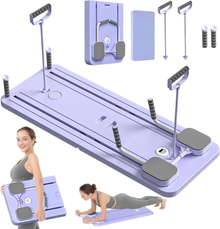 Colverro™ Foldable Pilates Reformer Board with Bands and Timer