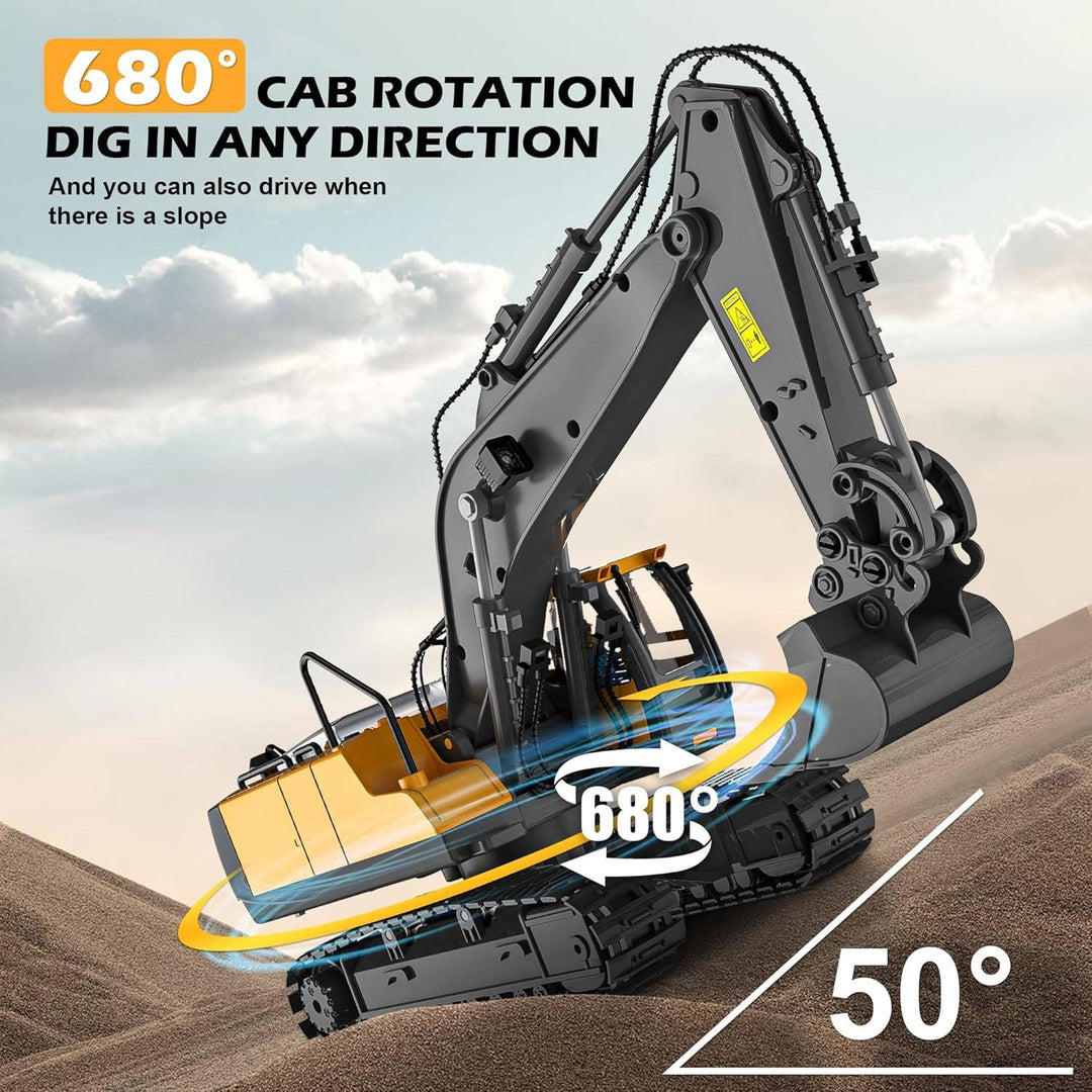 Colverro™ Remote Control Excavator with Metal Tools and 360° Rotation