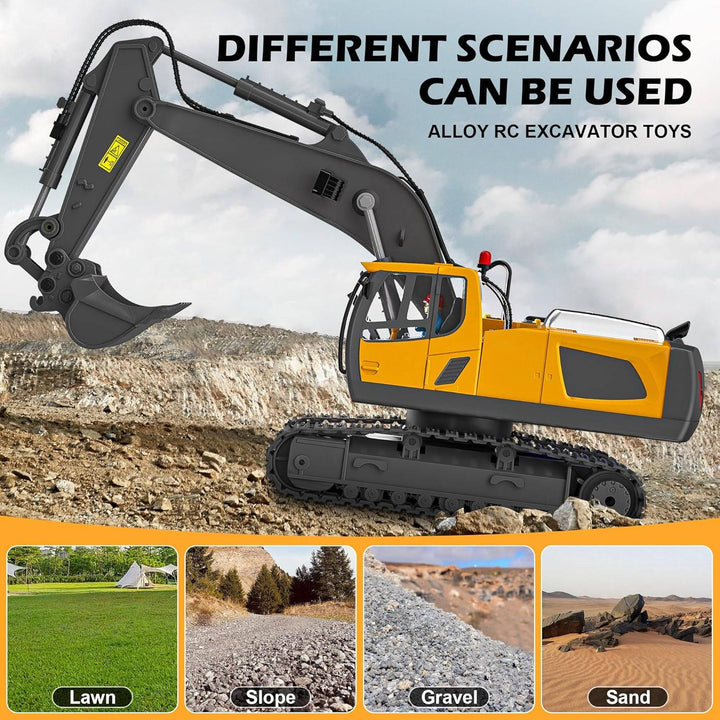 Colverro™ Remote Control Excavator with Metal Tools and 360° Rotation