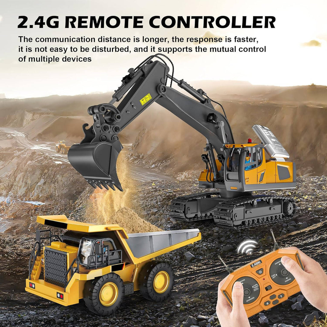Colverro™ Remote Control Excavator with Metal Tools and 360° Rotation