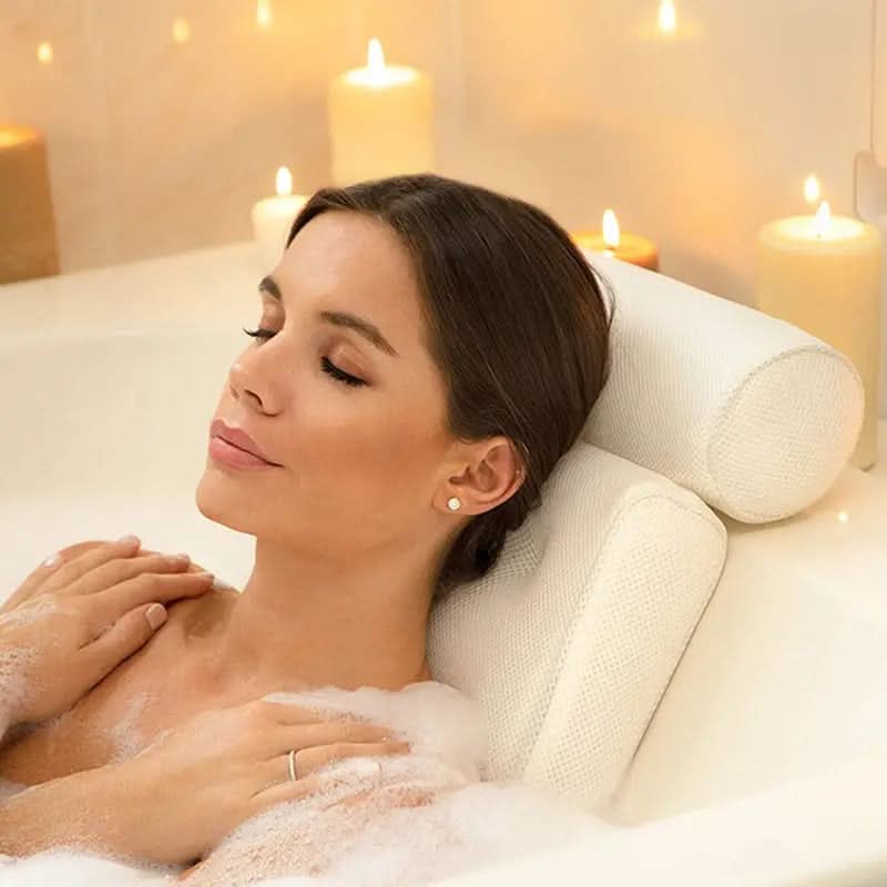 Colverro™ Ergonomic Bath Pillow with Breathable 4D Air Mesh Support
