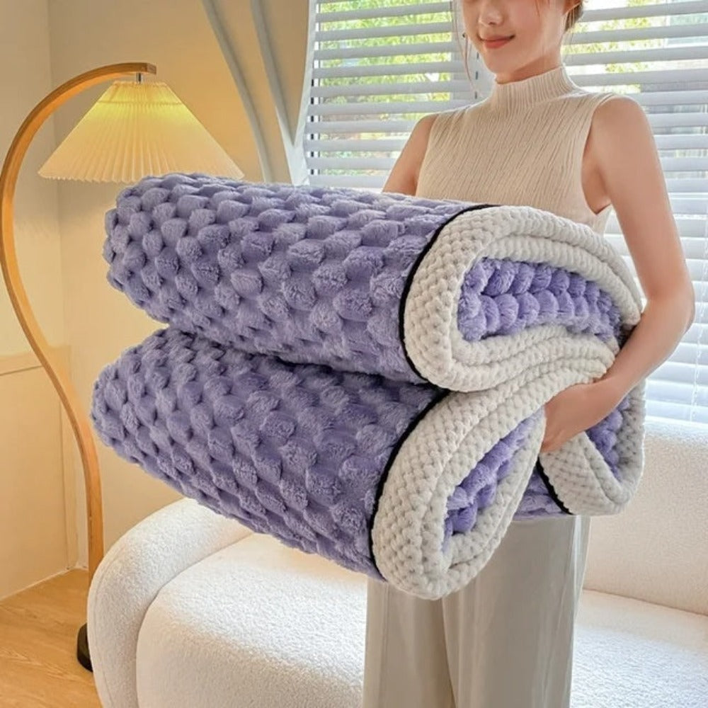 Colverro™ Bubble-Textured Cozy Throw Blanket with a Cloud-Soft Feel