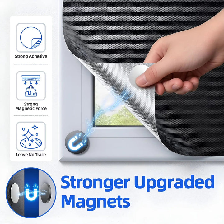 Colverro™ Portable Magnetic Blackout Shade with Suction Cups, No Drilling