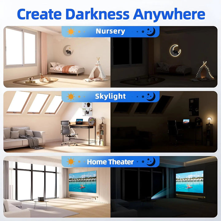 Colverro™ Portable Magnetic Blackout Shade with Suction Cups, No Drilling