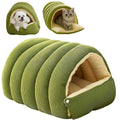 Colverro™ Enclosed Winter Cat Bed with Soft Fleece Lining and Washable Cover