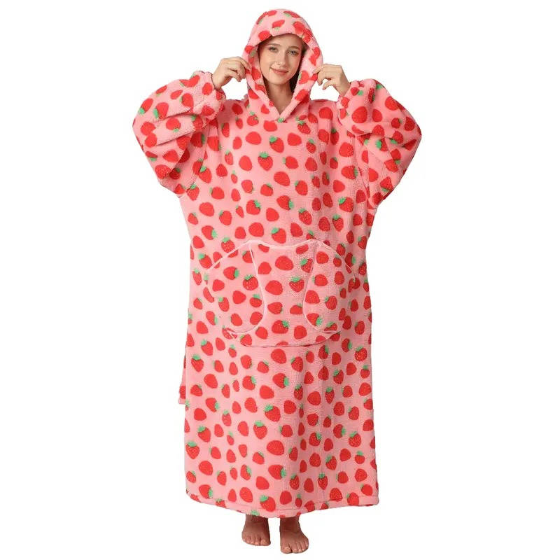 Colverro™ Oversized Sherpa Blanket Hoodie with Sleeves and Hood