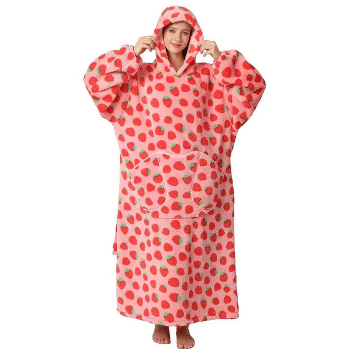 Colverro™ Oversized Sherpa Blanket Hoodie with Sleeves and Hood