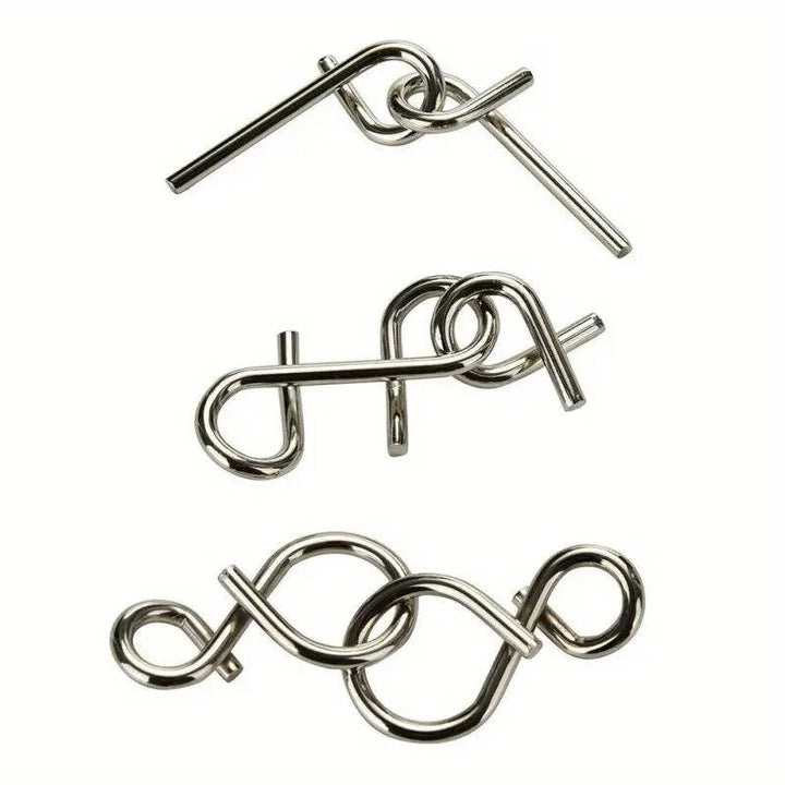 Colverro™ Metal Wire Puzzle Set of 8 Brain Teasers, Easy to Expert