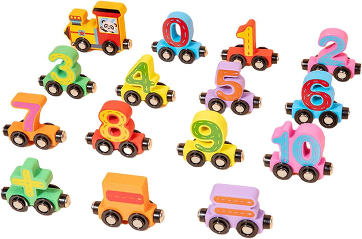 Colverro™ Magnetic Wooden Number Train for Kids Ages 3 to 6
