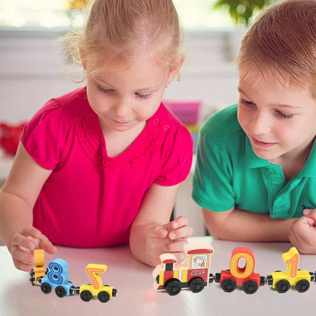 Colverro™ Magnetic Wooden Number Train for Kids Ages 3 to 6