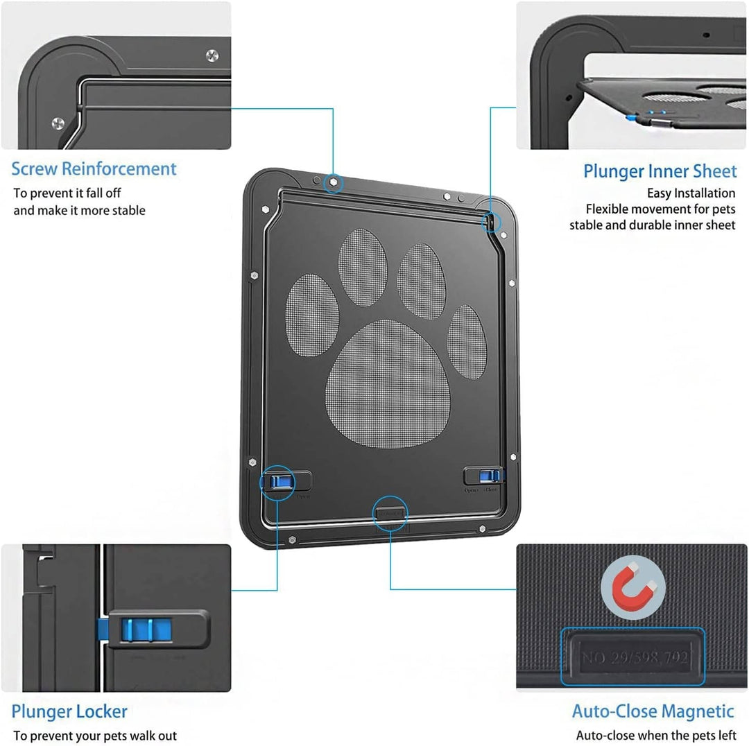 Colverro™ Magnetic Pet Screen Door Flap for Dogs and Cats with Lock