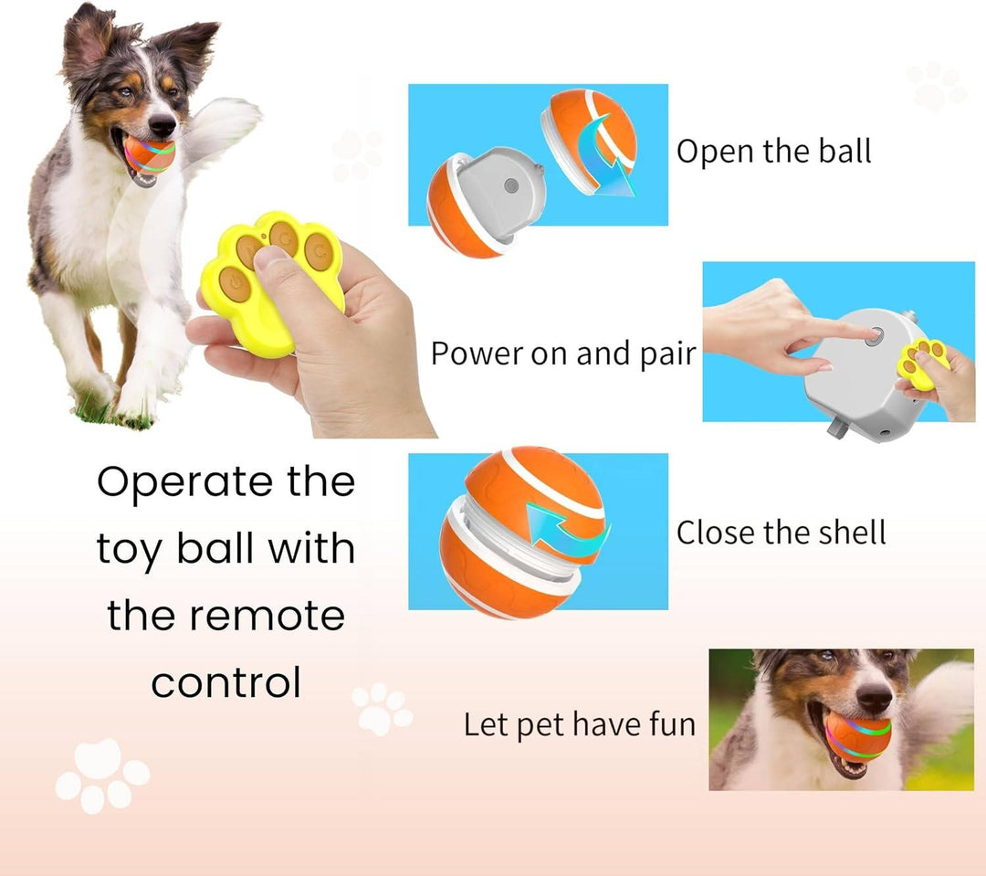 Colverro™ Remote Control Dog Ball with Motion Sensor and Lights