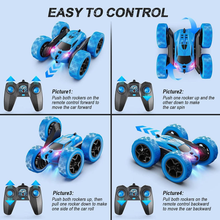 Colverro™ RC Stunt Car with 360° Flips and Two Swappable Batteries