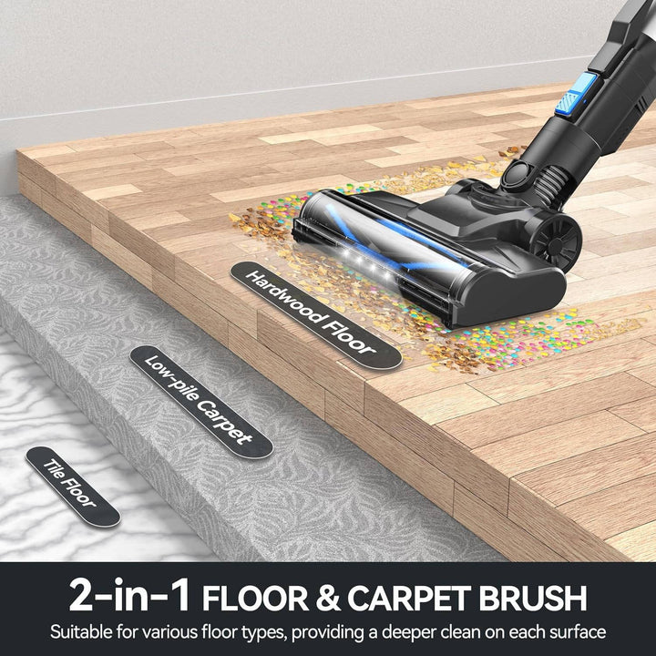 Colverro™ Lightweight Cordless Stick Vacuum with 5-Layer Filtration