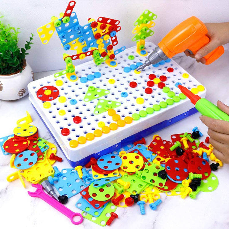 Colverro™ 237-Piece Kids Building Toy Set with Toy Drill and Screwdriver