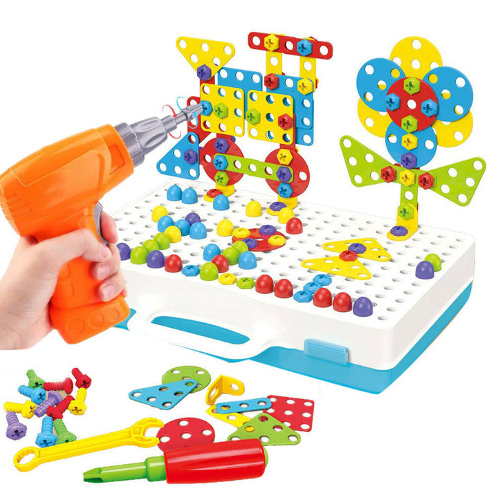 Colverro™ 237-Piece Kids Building Toy Set with Toy Drill and Screwdriver